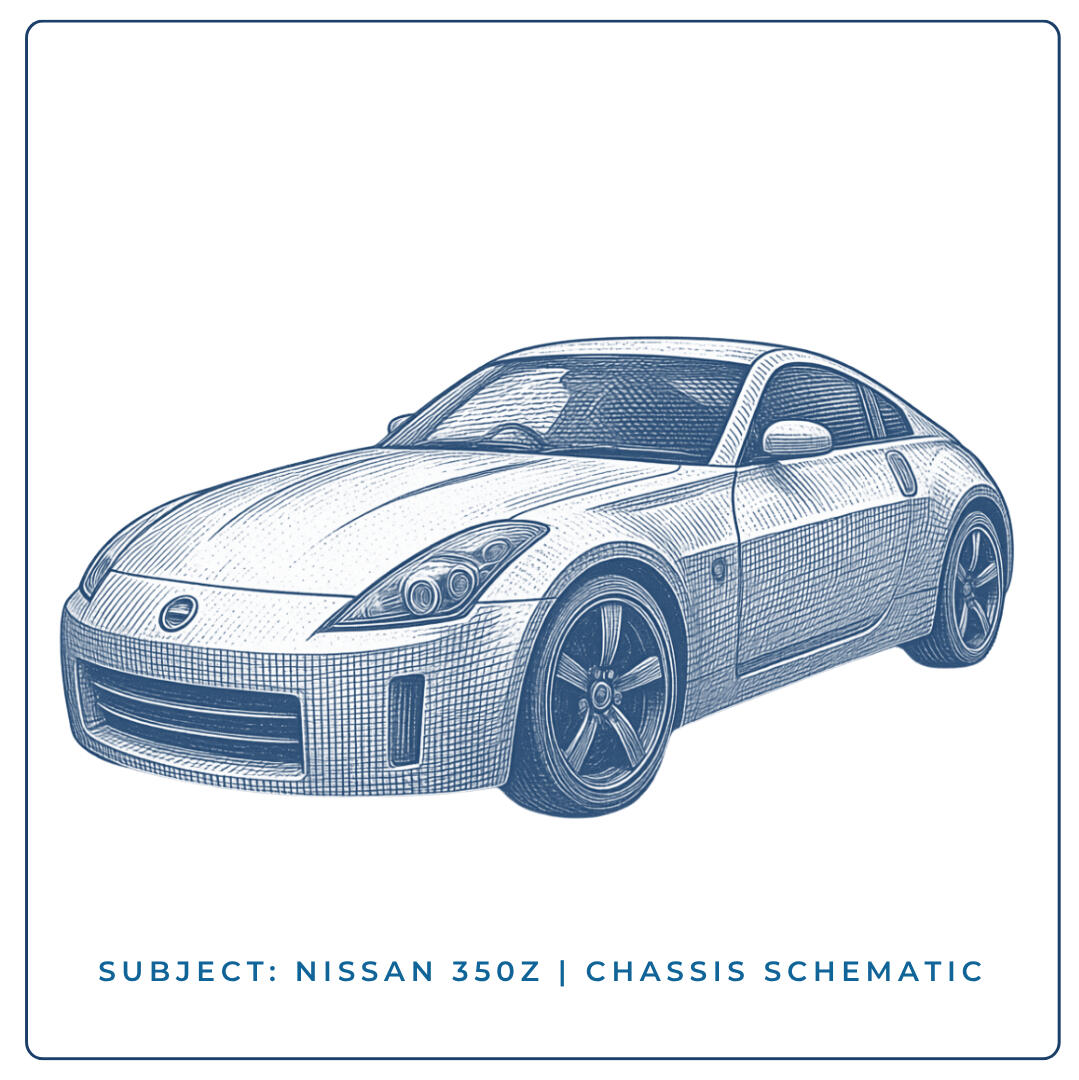 BackLab | Final Inspection Card BackLab SUBJECT: NISSAN 350Z | CHASSIS SCHEMATIC